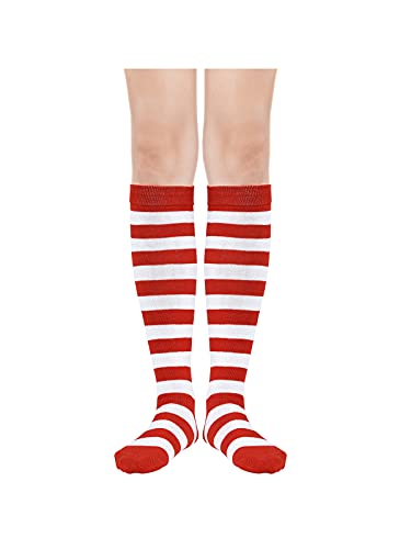 Image of Azue Women Non Slip Thigh High Socks Fashion Tube Stockings above Knee Cosplay Socks