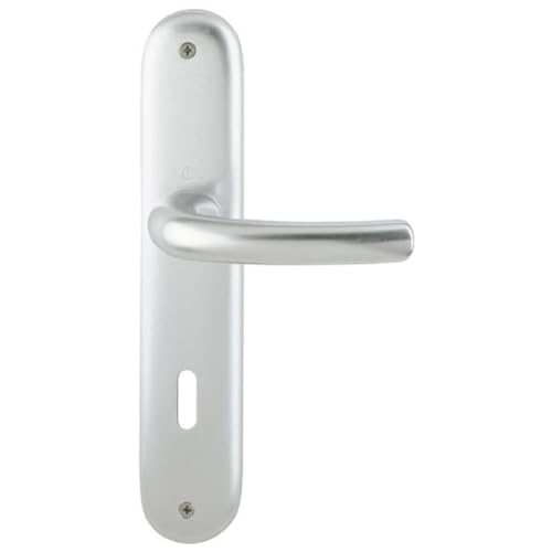 Preisvergleich Produktbild Hoppe Drückergarnitur Tokyo - Türgriffe auf Schild BB - mit Schnellstift, für TS 37-42mm, Aluminium silber eloxiert