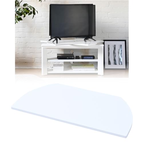 山善(YAMAZEN) テレビ回転台 360度 回転台 テレビ ターンテーブル 幅80×奥行39.5×高さ3cm 完成品 シャイニーホワイト SHKE-800(SWH)