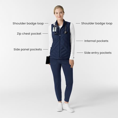 WINK Women's Quilted Scrub Vest2