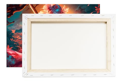 Impression d'art samouraï deyoli grand format 90x60 sur cadre