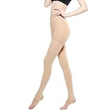 [THREEGUN] 着圧トレンカ レディース ハイウエスト 補正下着 レギンス ヒップアップ タイツ 美脚 くびれ 引き締め(ベージュ-S)