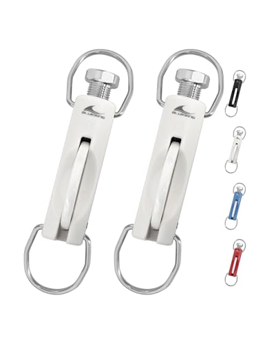 BLUEWING 2pcs Upgraded Zirconia Outrigger Release Clips UV Resistance Downrigger Clips with 1-60 lbs Adjustable Tension for Trolling Fishing, White