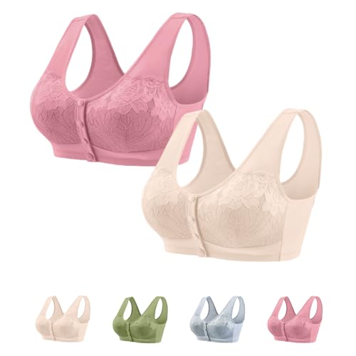 Posy Bra, Comfortable Front Button Wireless Shaping Bra, Front Closure Bras for Older Women