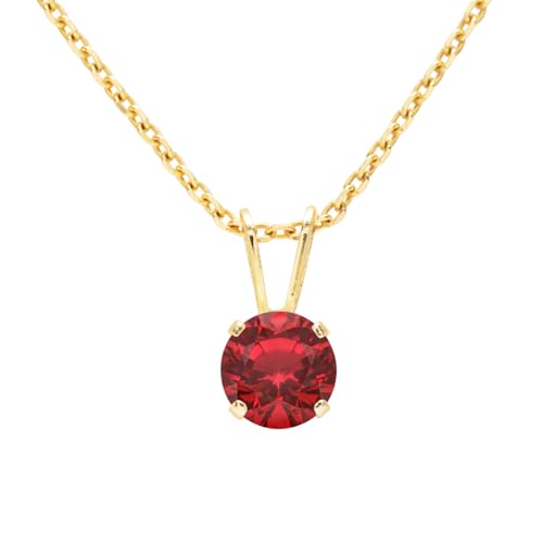 SuperJeweler 3/4 Carat Ruby Solitaire Pendant