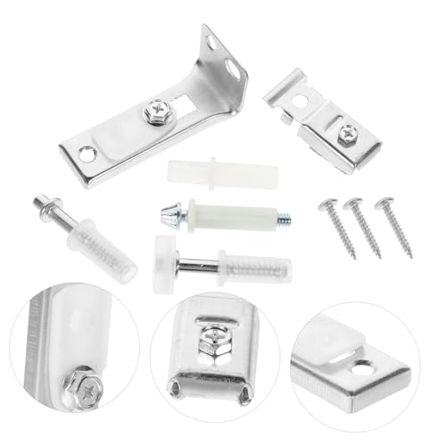 Set de herrajes para reparación de puerta plegable con riel inferior para pista de pivote inferior, reemplazo para clóset miniatura 6