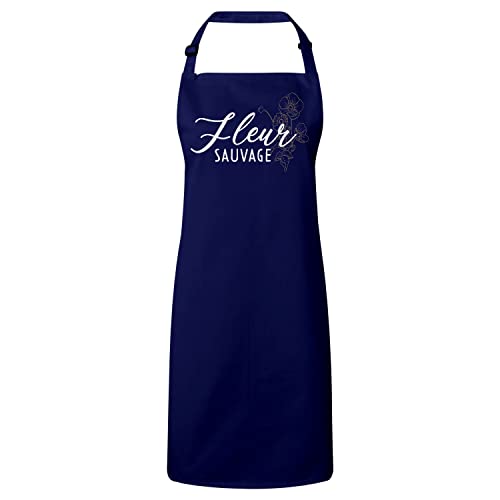 Tablier cuisine fleur sauvage et jardinage boho-chic premium