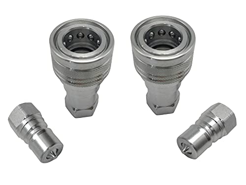 Image of ISO 7241-B 3 /8 Inch NPT Quick Disconnect Hydraulic CouplerCoupling (2 Set)