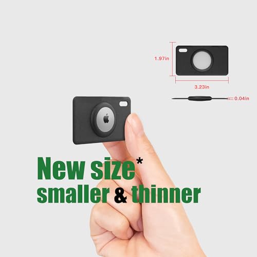 Airtag Wallet Holder | New Texture | New Size (Smaller and thinner) More Fitting | Airtag Wallet Case | Only 0.04in Thick | Slim Thin Card Holder for Purse, Backpack, Handbag… (Black)4