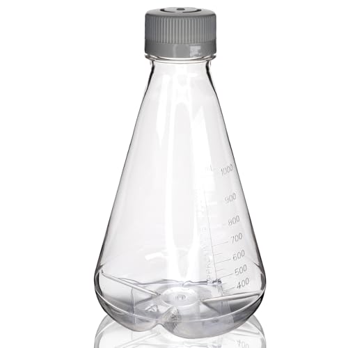 Flacon erlenmeyer USP classe VI en PETG stérilisé aux rayons gamma