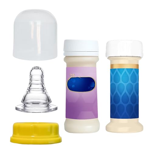 6pcs Reusable Feeding Set Compatible with Similac Ready-to-Feed Bottles Includes Collar Rings Slow-Flow Nipples & Dome Caps BPA Free Compatible with Similac 360 Total Care