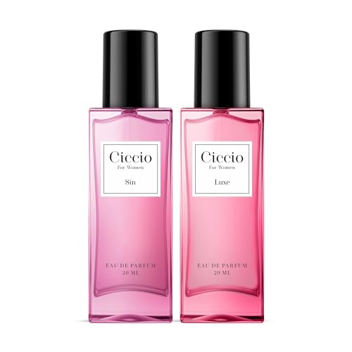 Image of CICCIO Luxe And Sin Premium Women's Eau De Perfume Spray-Pack Of 2(20Ml Each)|Oriental Floral Scent|Floral Vanilla|Long-Lasting Luxury Fragrance|Perfect Perfume For Summer|Combo Gift Set|Travel Pack