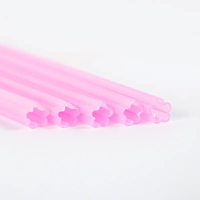 Miniatura 2 de 30 pajitas reutilizables en forma de flor, bonitas pajitas de flores únicas, pajitas de plástico envueltas individualmente que se pueden utilizar