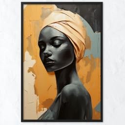 Peinture à l'huile abstraite africaine pour créer une décoration murale tendance dans votre salon