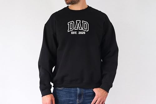 Custom Dad Sweatshirt, Dad Est 2024 Embroidered, Dad Sweatshirts For Men, Custom Dad Sweater, Fathers Day Sweatshirt with Kid Names on Sleeve, Fathers Day Gifts For Dad Customized3