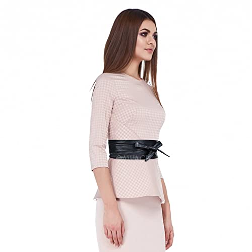 Obi Waist Belt – Handcrafted Pure Leather Wide Cinch Wrap Belt | Boho Self-Tie Bow Cincher for Women & Girls3