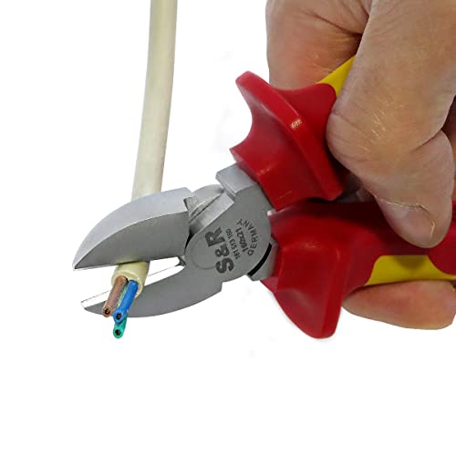 S&R VDE Insulated Diagonal Side Cutter 160mm – 1000V Rated Wire Cutting Pliers | VDE-Tested for Electrical Work