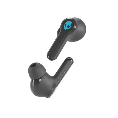 Image of Skullcandy Uproar ANC Wireless Earbuds, Active Noise Cancelling, 42Hr Battery + Rapid Charge, Quad Mic ENC, 10mm Drivers, Multipoint Pairing, Low Latency, Sweat & Water Resistant - Grey Glossy