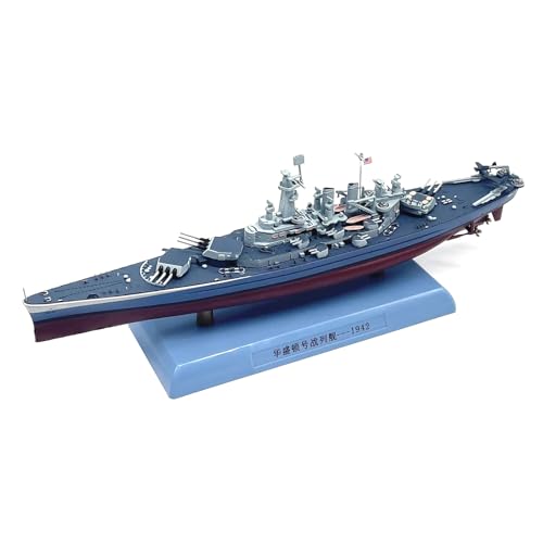 DBEIXIWEI Alloy 1:1000 Scale WWII USS Washington BB-56 Battleship Finished Model High-Simulated Warship Collectibles for Display