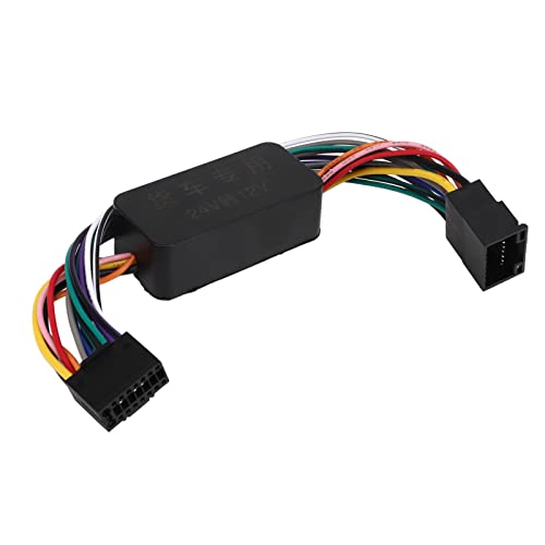 KIMISS Convertidor de 24 V a 12 V para camión, alto rendimiento, transformador de voltaje, larga vida útil, operación segura, amplia aplicación para camión, radio, audio de coche