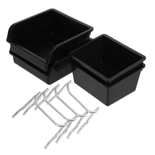 ULTECHNOVO Pegboard Organizer Bins 4pcs Tool Storage Boxes Screw Organizer Wall Mount Wrench Holder Drill Accessory