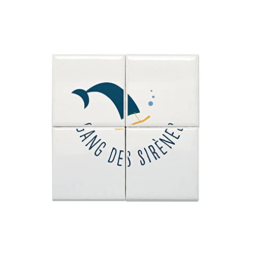 Carreaux céramique décoratifs 15,2x15,2 cm gang des sirènes lot de 4