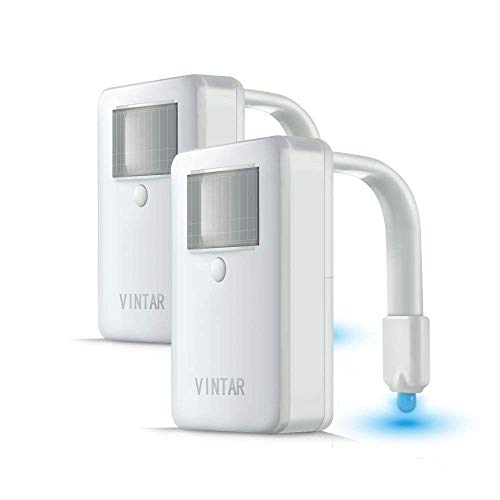 TECH DISCOUNT Éclairage automatique toilettes, Lampe pour cuvette WC, Veilleuse WC LED, détecteur de présence, de mouvement, Abattant lumineux
