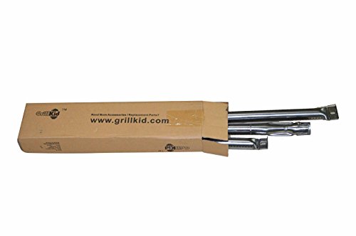 Grillkid Bs363 Stainless Steel Burner For Select Grill Items By Sterling Forge, Costco Kirkland, Nexgrill, Charmglow, Perfect Glo, Permasteel, Compatible With Part #10361, Ctb1, Bbq49008, Set Of 3 #TOP4