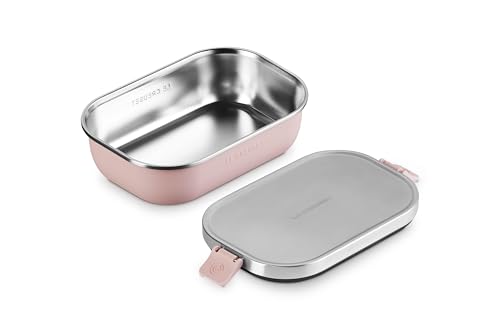 Image of Le Creuset Stainless Steel On The Go Lunch Box, 30 oz., Shell Pink