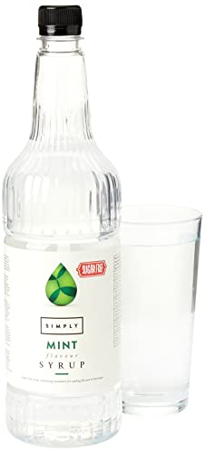 Simply Sugar Free Mint Syrup Low Calorie Vegan & Nut Free Flavoured Syrup for Coffee Cocktails & Baking (1 Litre)