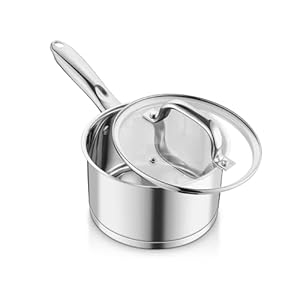 Onader 14cm Edelstahl Stielkasserolle mit Glasdeckel