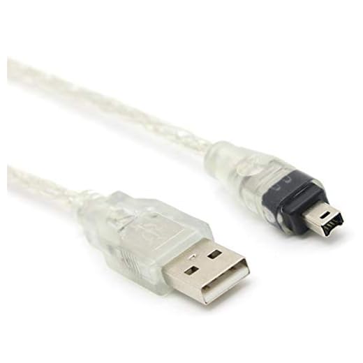 MaxLLTo 6ft 1.8m USB to Firewire IEEE 1394 4 Pin iLink Adapter Data Cable