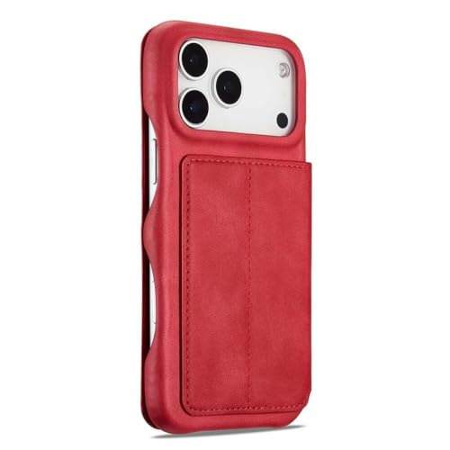 Coque iPhone 17 Air rouge anti-chute qui remplace votre portefeuille