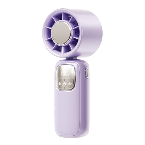 Ventilador Personal - Refrescador de Aire Personal,Velocidades Ajustables Pantalla LED Plegable Dispositivo Enfriador para Senderismo Actividades Exteriores Viajes Desplazamientos Diarios Trabajo