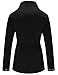 WenVen Women's Fall Fashion Outerwear Slim Fit Field Cotton Jacket (Black, L)