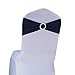 Lot de 100 nœuds de chaise en lycra élastique avec boucle pour mariage chaise ceinture bande anniversaire fête dîner chaise décoration thème événement