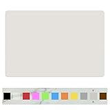 Silicone Placemats, Food-Grade Non-Slip Waterproof, Dining, Stain Resistant, Countertop Protector, Kitchen Counter Mat, Heat Resistant, Baking mat Dishwasher Safe (23.6"×15.7"-1pack, White Gray)