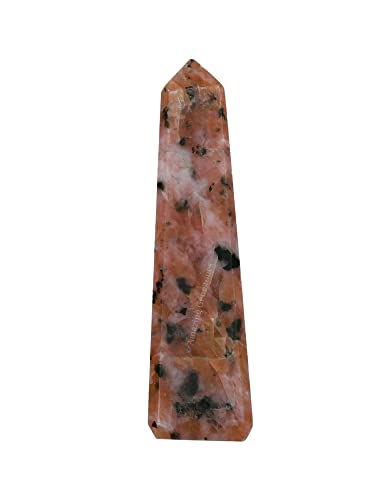 Image of Amazing Gemstone Pink Dotted Calcite Crystal Towers ~ Natural Healing Crystal Point Obelisk for Reiki Healing and Crystal Grid (2 to 3 INCH)