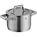 Produktbild WMF 729166040 Comfort Line Kochtopf klein 16cm, Glasdeckel, Fleischtopf Induktion 1,9l Cromargan Edelstahl mattiert, Innenskalierung, stapelbar, unbeschichtet, 18/10, 1.9 liters, Silber