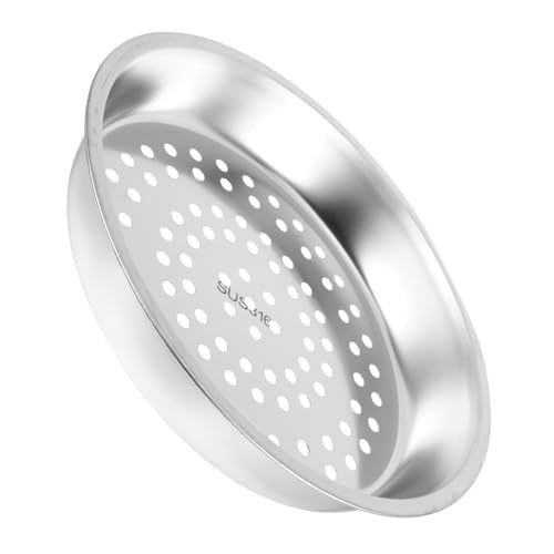 PRETYZOOM Bandeja para Cesta De Vapor De Acero Inoxidable, 28 Cm, Escurridor De Platos, Bandeja para Escurrir Platos para Comida, Platos para Bolas De, Plato para Servir, Platos Llanos