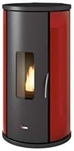 Cadel Sweet Pellet Horno 6,5 kW Pellet Horno Sfera de cristal de color rojo