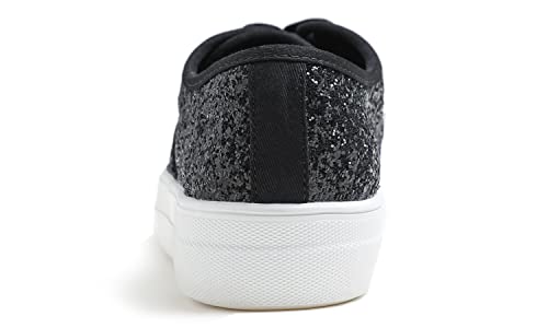 Image of FEVERSOLE Women's Fashion Dress Sneakers Party Bling Casual Flats Embellished Shoes