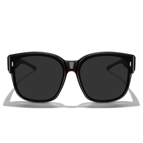 MERRY'S Trendy Fit Over Polarized Sunglasses for Men Women Oversized Square Sun Glasses UV400 Protection Shades S60622