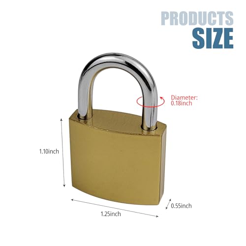 1 Pcs Small Keyed Padlocks, 1.25 Inch (32 mm) Locker Lock with Keys for Luggage Locks Gym Locker Toolbox (1.25Inch)2
