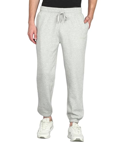 Image of Alan Jones Clothing Men's Regular Fit Mid Rise Fleece Jogger Regular Pants For Winterwear