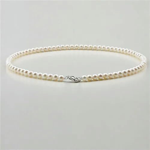 Collier de Perles Blanches naturelles sans irritation, fermoir sécurisé argent 925