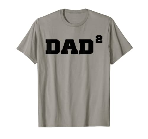 Dad2 Dad Of Twins Twin Papa Twin Boys Twin Girls Dad Father Camiseta