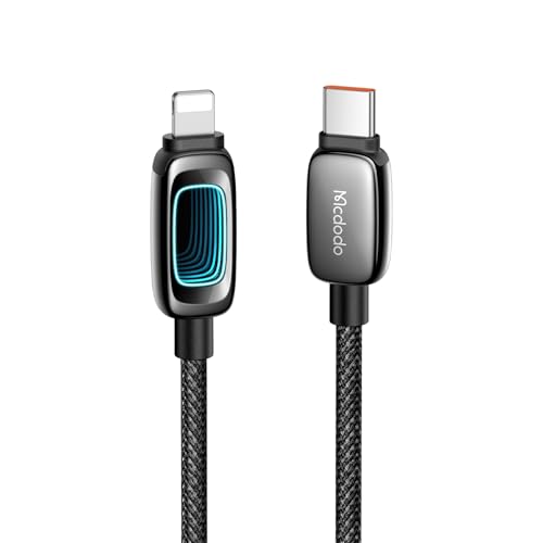 Mcdodo USB-C to ���C�g�j���O�P�[�u�� 36W PD�Ή� �����~���[���C�g�t�� Type-C Light-ning�P�[�u�� �������}���[�d�P�[�u�� �ʓd��Ԃ���ڂŕ����� �����f�[�^�]�� ���������V�F�� ��v�ȃi�C�����҂� �[�d�R�[�h iPh