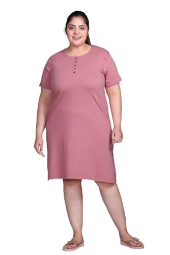 Image of In Love Women's Cotton Plus Size Nighty Chemise | Easy cotton chemise for nightwear and lounge comfort