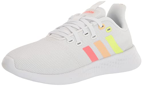adidas Women's Puremotion Running Shoe, White/Semi Turbo/Pulse Amber, 11